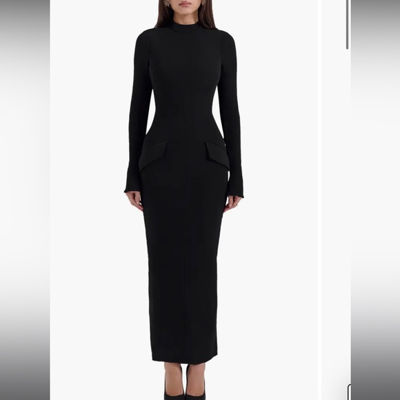 House of CB Marie-Louise Black Maxi Dress - Picture 4 of 6